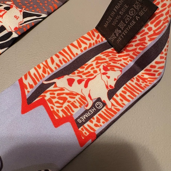 Colorful Patterned Twilly Scarf - Multicolor - Picture 9 of 11